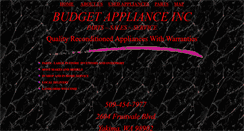 Desktop Screenshot of budgetapplianceinc.com