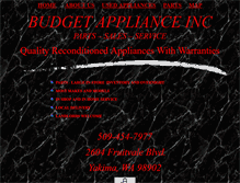 Tablet Screenshot of budgetapplianceinc.com